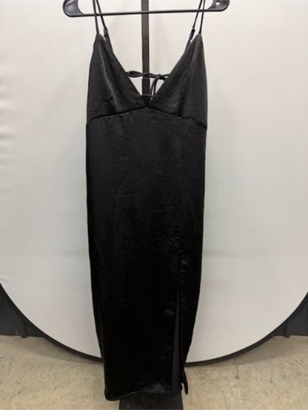 Wild Fable Black Satin Midi Dress
